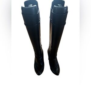 LOUIS VUITTON LEATHER KNEE HIGH BOOTS